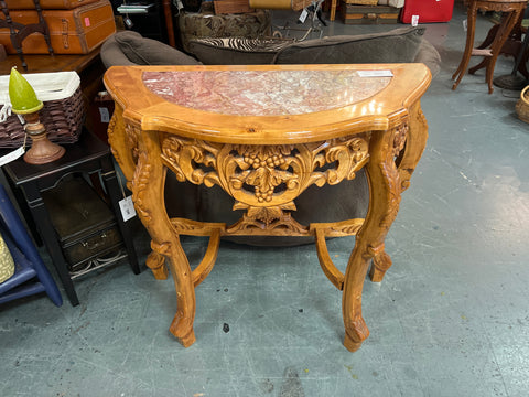 Pink Marble Top Console Table 152055.