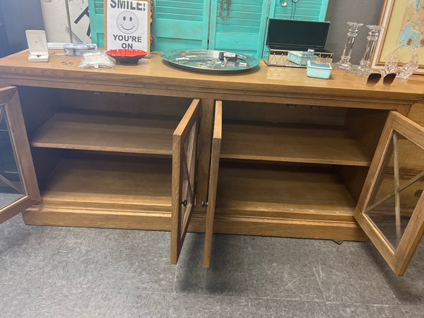 Ballard Design Console Table - Glass Doors 166648.