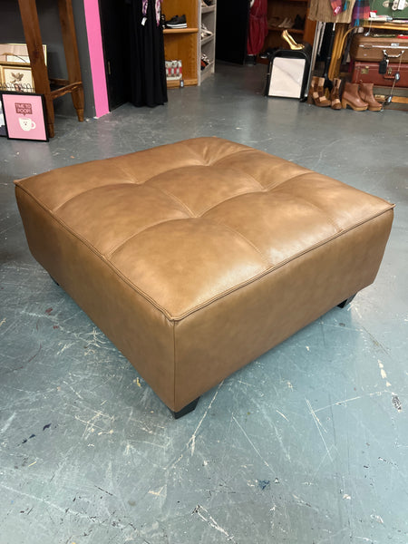 Top Grain Leather Ottoman 155850.