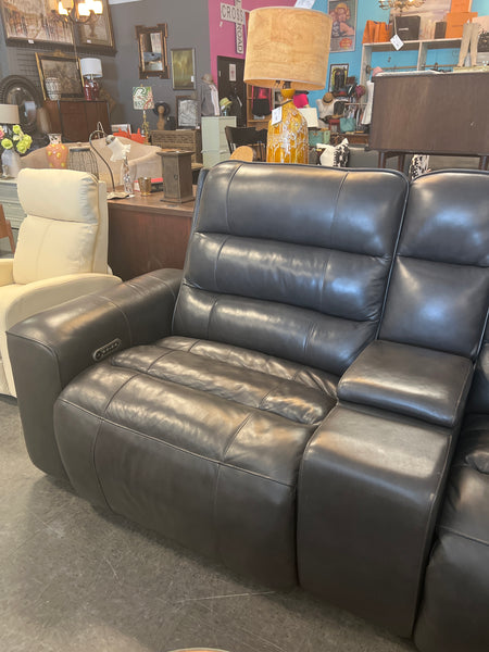 Charcoal Grey Reclining Sofa w/ electric 167752.