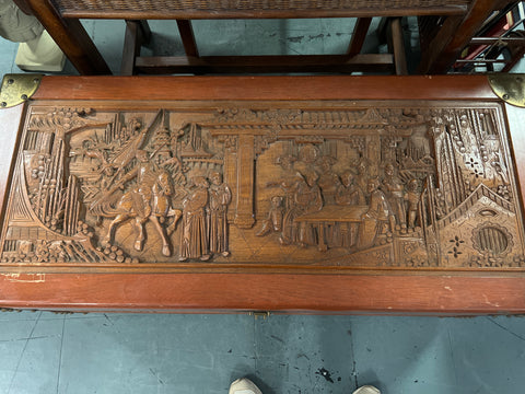 Asian Carved Wood Trunk 165192.