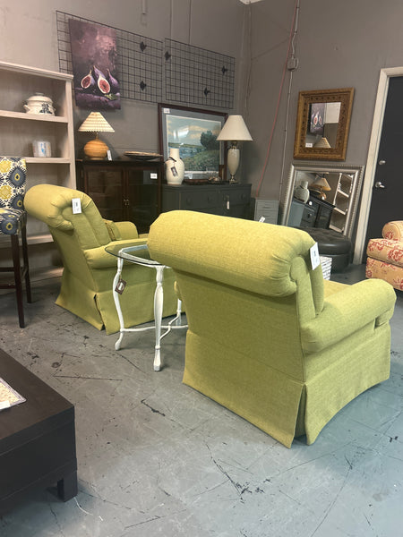Green Upholstered Arm Chair 166088. (2 Available)