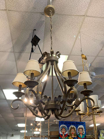 6 arm chandelier with shades 139671.