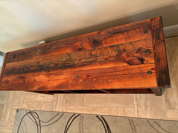 Sandtown Milworks Console 150631. reclaimed pine from Baltimore