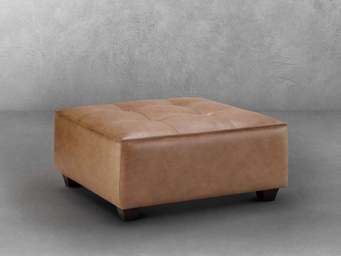 Top Grain Leather Ottoman 155850.