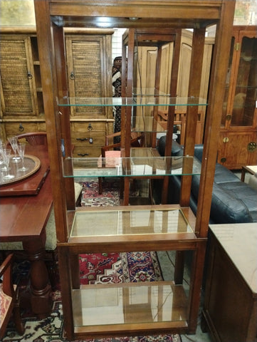 MCM Wood Glass Shelf 166581. (2 available)