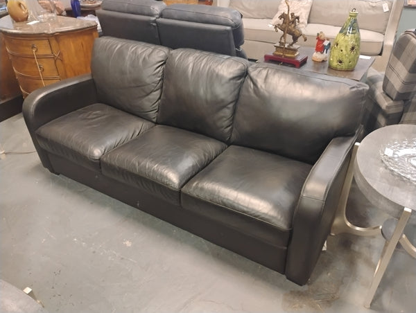 Black Leather Sofa 169534.