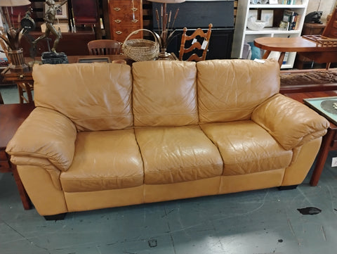 Camel Leather Sofa 166645.