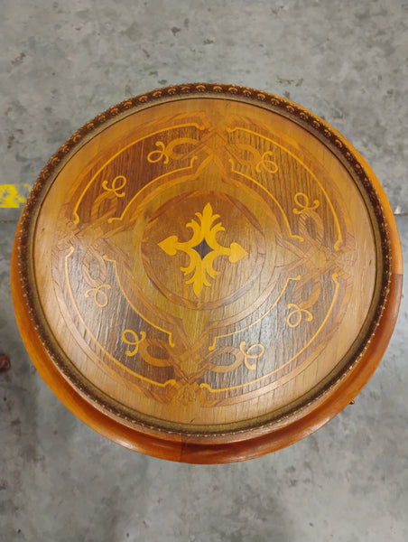 Small Round Inlay End Table 168982. (2 Available)