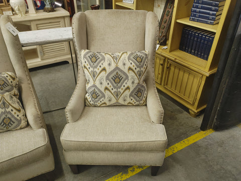 Gray Modern Wingback Chair 2 available 163042.