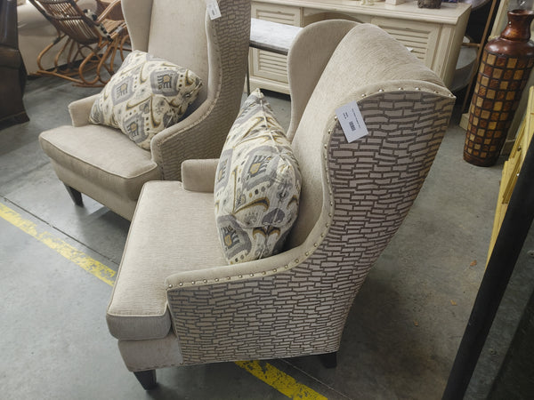 Gray Modern Wingback Chair 2 available 163042.