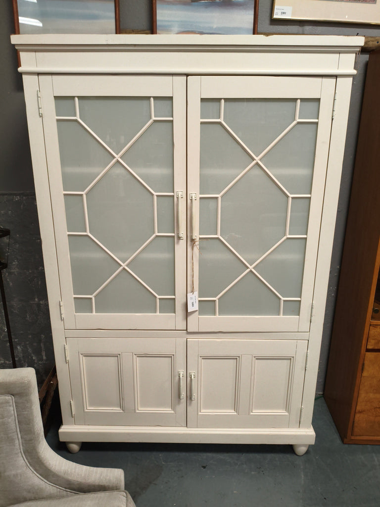 White Glass Cabinet 178210.