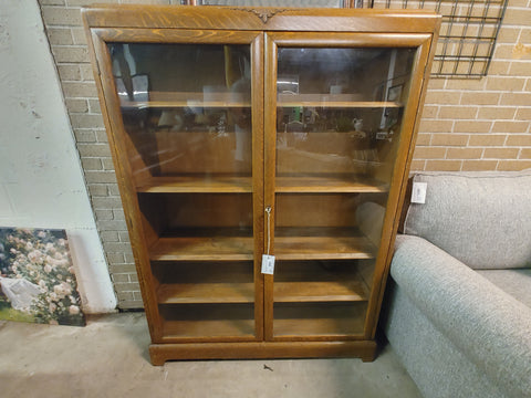 Antique-bookcase-glass door 167757.