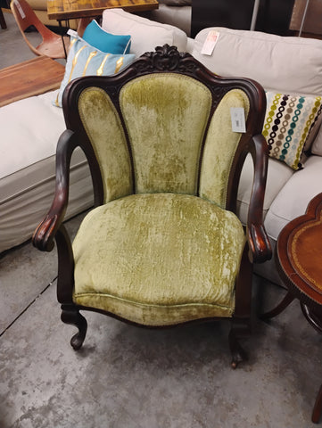 Victorian Green Velvet Chair 169002.
