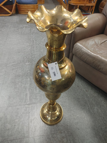 Tall Solid Brass Vase 170549. (2 Available)
