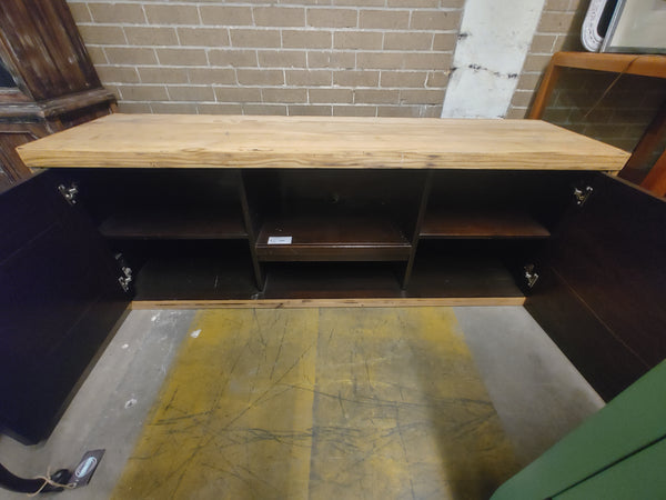 2 Toned Dark/Lite Wood Console 167384.