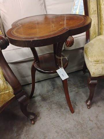 Leather Top Clover Table 169003.
