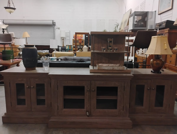 9’ Long Grey Console Cabinet 166454.