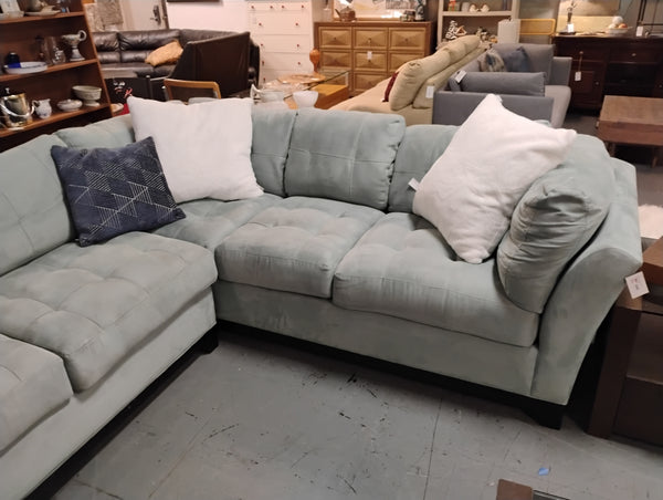 Blue Ultra Suede Sectional 169861.