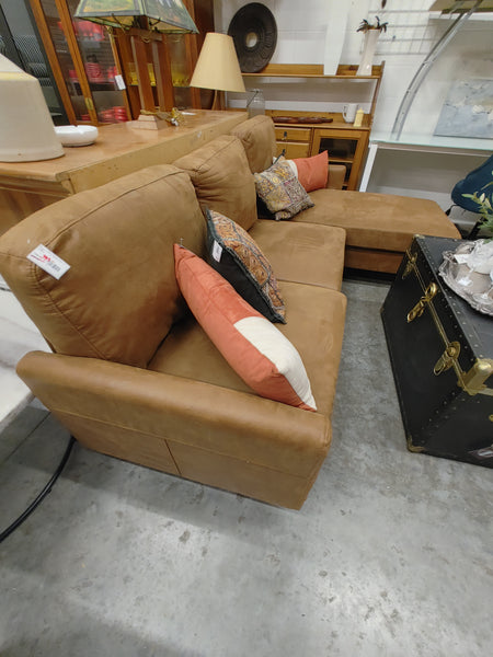 Brown Ultra Suede Sofa w/ Chaise 169843.