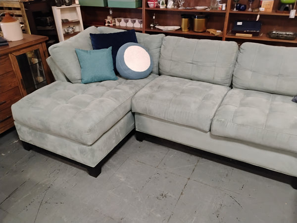Blue Ultra Suede Sectional 169861.