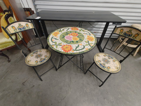 Bistro Set with Mosaic 170656.