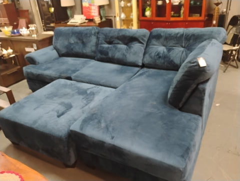 Microfiber Blue Sectional 166473.