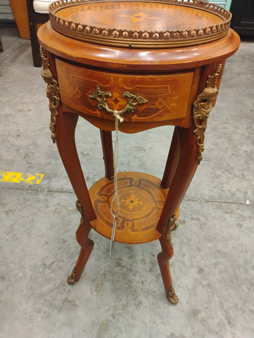 Small Round Inlay End Table 168982. (2 Available)