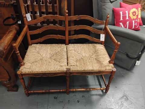 Wicker Seat Bench 170950.