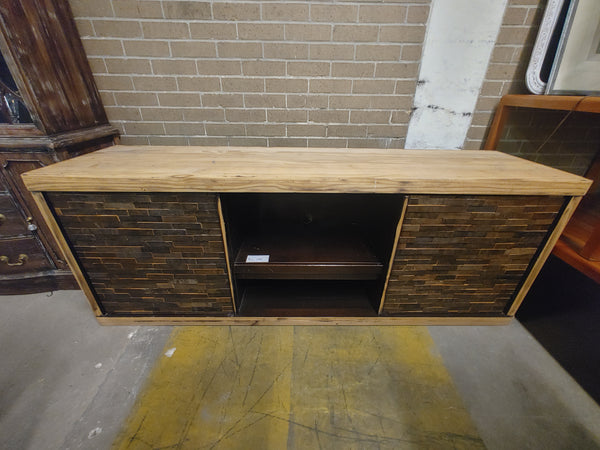 2 Toned Dark/Lite Wood Console 167384.