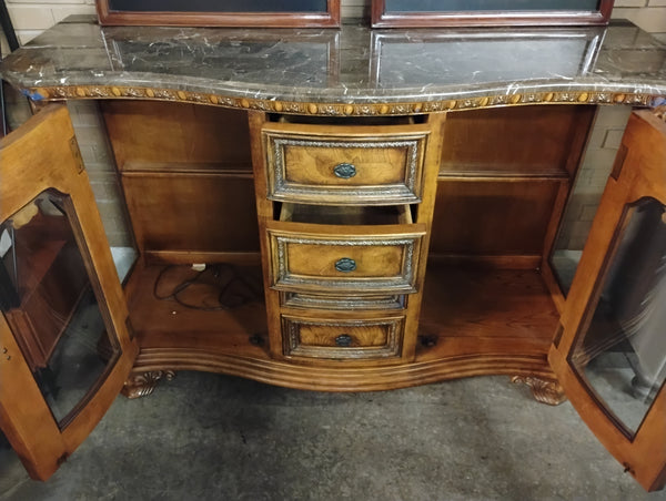 Two Glass Door Marble Cabinet 168994.