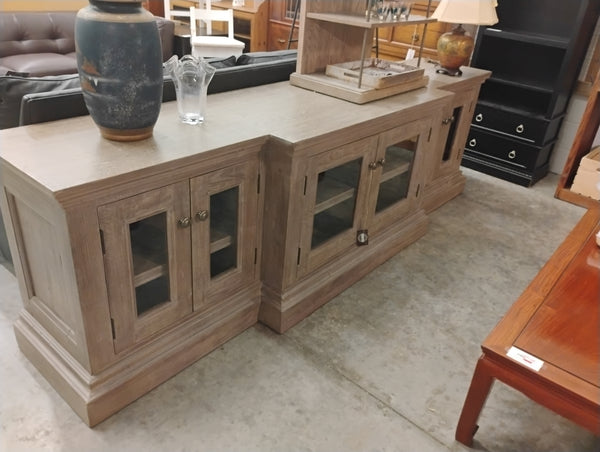 9’ Long Grey Console Cabinet 166454.