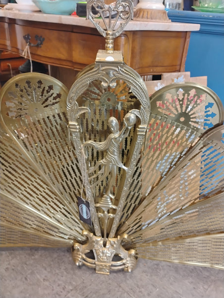 Art Deco Brass Fireplace Screen 168997.