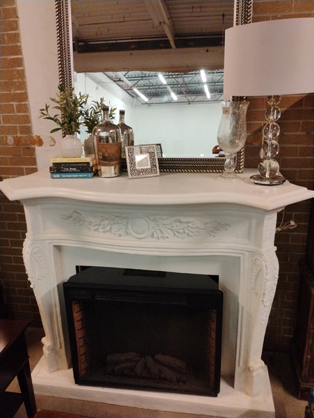 White Vintage Fireplace 166724.