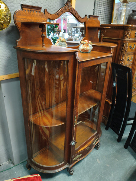 Antique Bow Front Cabinet 175216.