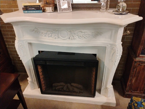 White Vintage Fireplace 166724.
