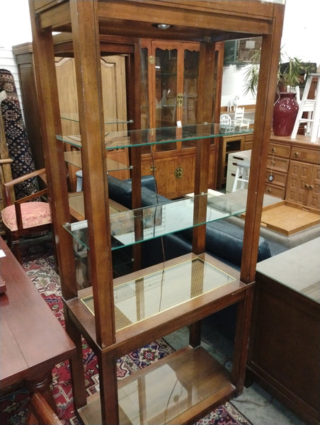 MCM Wood Glass Shelf 166581. (2 available)