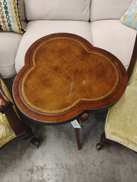 Leather Top Clover Table 169003.